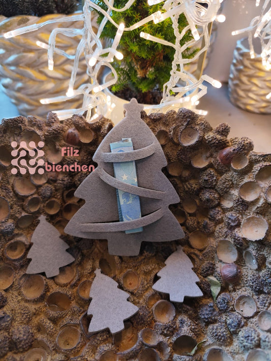 Tannenbaum mit 3 Schlitzen, mit Schlitz Geld 6er Set Stückpreis ab 0.61 Euro zzgl. 19% MwSt.