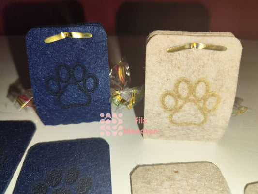 Aufsteller Mini small Ausschnitt und Gravur Pfote gemischt Sparset 10 Stück (eine Farbe) Stückpreis ab 0,57 € zzgl. 19% MwSt.