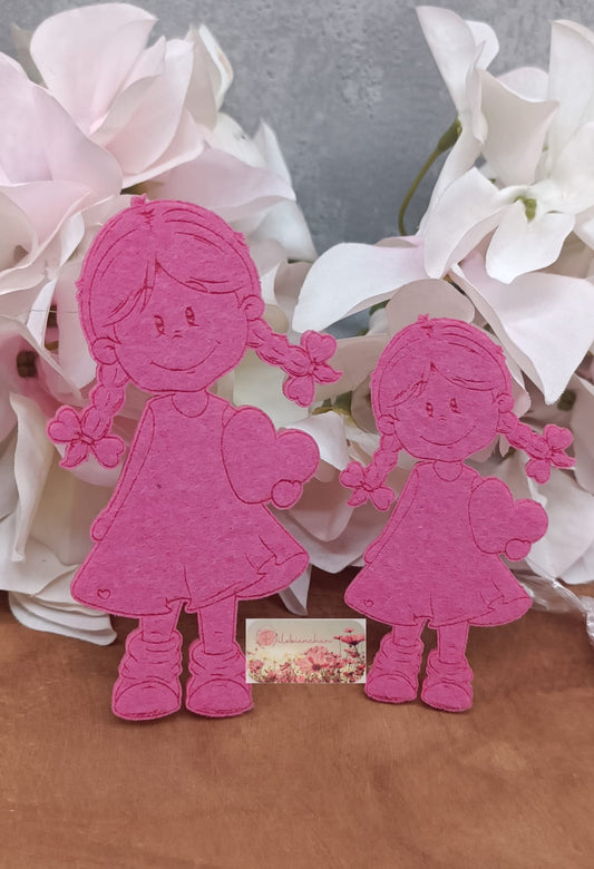 Mädchen mit Herz Graviert 10 cm (10er Set) Stückpreis ab 0.61 Euro zzgl. 19% MwSt.