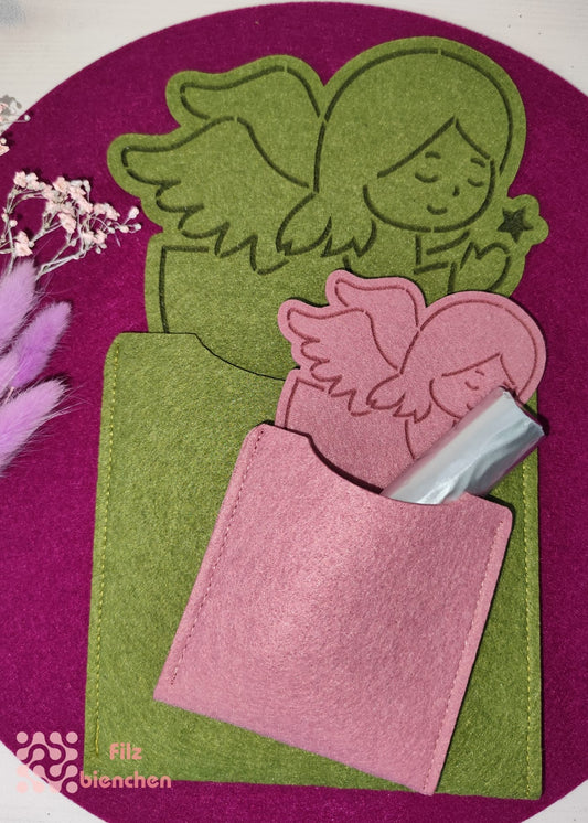 Engel graviert Täschchen klein 2er Set, Stückpreis 1,30€ zzgl. Mwst.