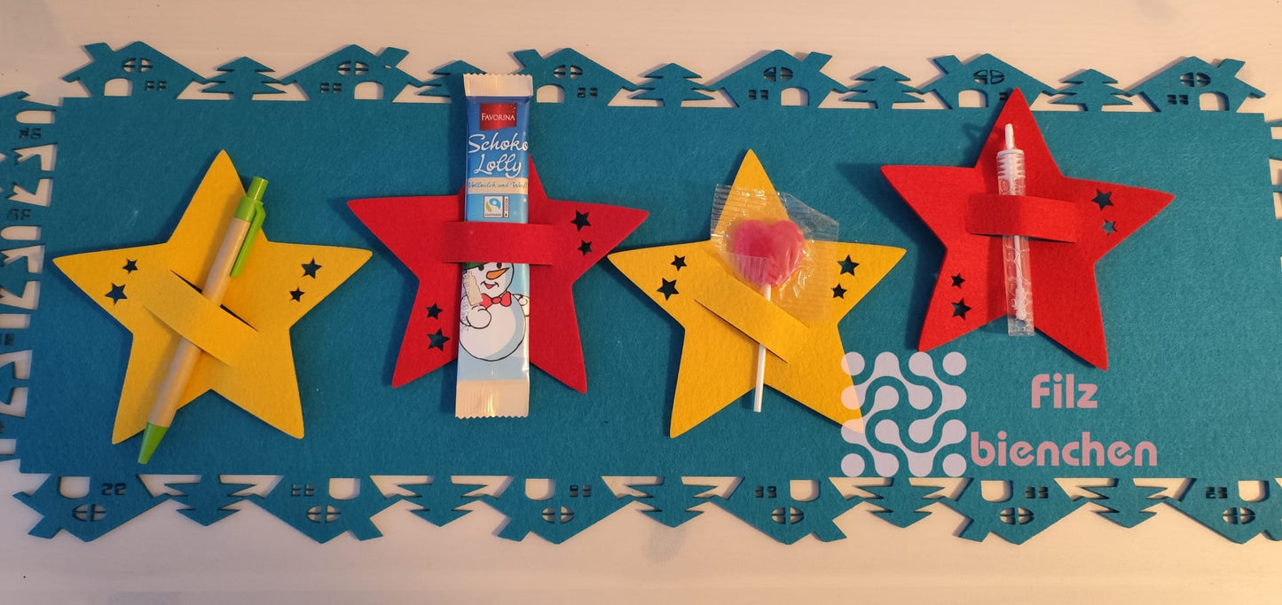 Stern 15 cm mit Schlitz, 9er Set, Stückpreis 0,90€ zzgl. Mwst.
