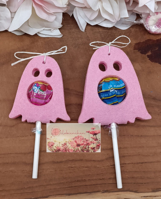 Lollifigur Geist groß für Lolli oder Schokoladenkugel (8er Set) Stückpreis ab 0.65 Euro zzgl. 19% MwSt.