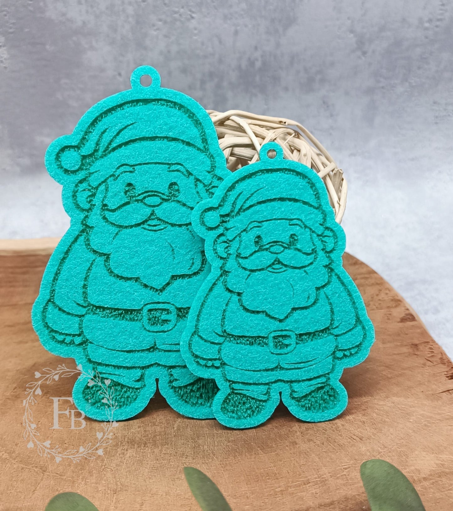 Weihnachtsmann Offset Anhänger Graviert 8 cm (10er Set) Stückpreis ab 0.44 Euro zzgl. 19% MwSt.