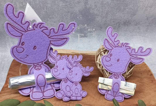 Rentier niedlich Graviert 8 cm (10er Set) Stückpreis ab 0.44 Euro zzgl. 19% MwSt.