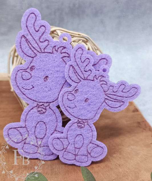 Rentier niedlich Offset Anhänger Graviert 10 cm (10er Set) Stückpreis ab 0.61 Euro zzgl. 19% MwSt.