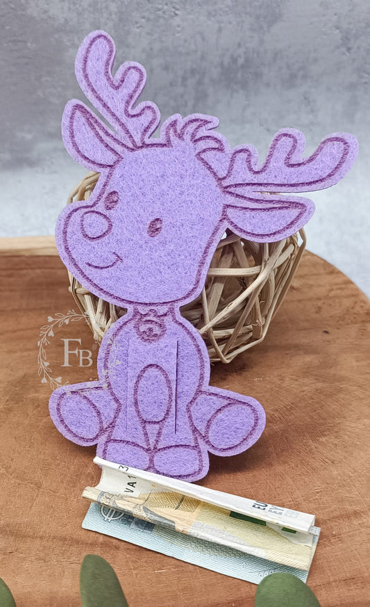 Rentier niedlich Schlitz Geld Graviert