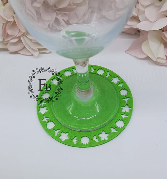 Platzdeckchen Rund vollausschnitt Blüten ca. 30 cm