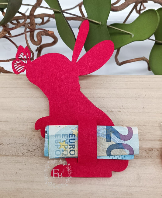 Hase mit Schmetterling Schlitz Geld