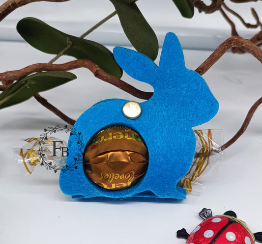 Hase aufgeklappt sitzend für Schokoladen Kugeln 28er Set Stückpreis ab 0.56 Euro zzgl. 19% MwSt.