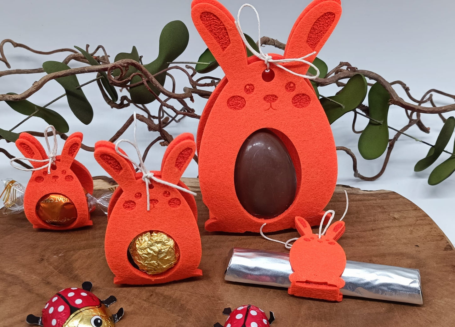 Ei/Hasenkopf zusammengeklappt für Schokokugeln 22er Set Stückpreis ab 0,63€ zzgl. 19% MwSt.