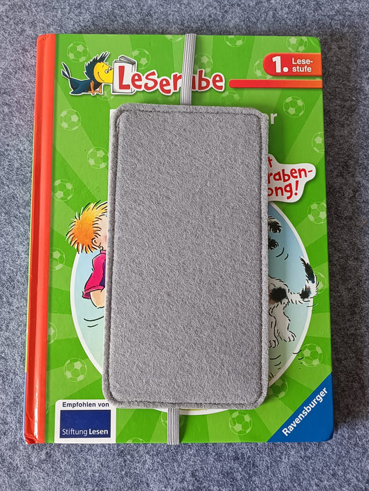 Lesezeichen genäht mit Gummi (30cm länge)