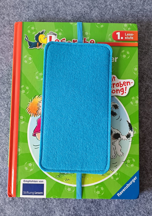 Lesezeichen genäht mit Gummi (30cm länge)