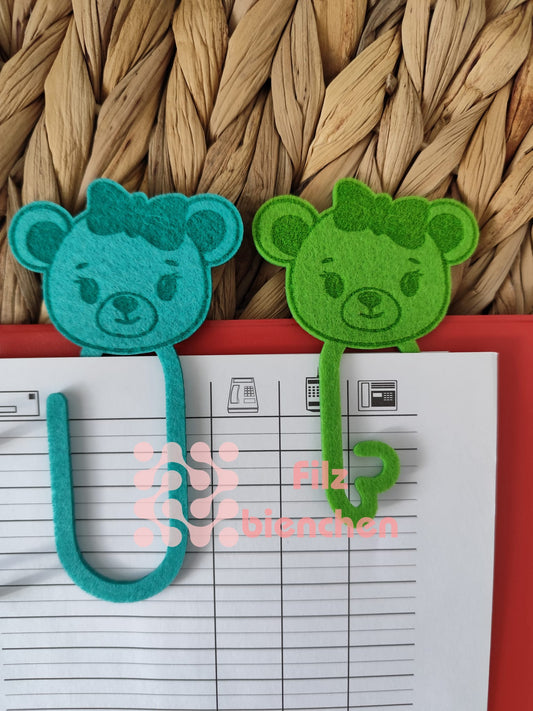 Lesezeichen Bärenmädchen 3er Set Stückpreis 0,80€