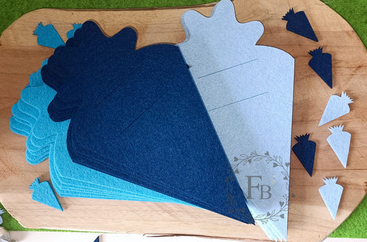 Schultüte/Zuckertüte Rund Ausschnitt "Du" 16er Set JUNGENFARBEN Stückpreis ab 0.92 Euro zzgl. 19% MwSt.