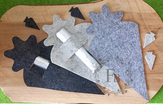 Schultüte/Zuckertüte Rund Ausschnitt "Du" 16er Set NEUTRALE FARBEN Stückpreis ab 0.92 Euro zzgl. 19% MwSt.