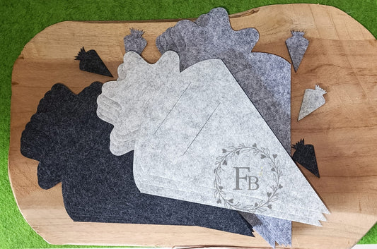 Schultüte/Zuckertüte Rund Ausschnitt "Du" 16er Set NEUTRALE FARBEN Stückpreis ab 0.92 Euro zzgl. 19% MwSt.