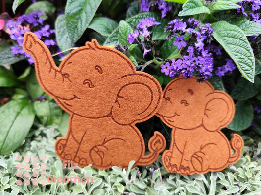 Elefant 8 cm Einfach mit Gravur, 10er Set, Stückpreis 0,36€ zzgl. Mwst.