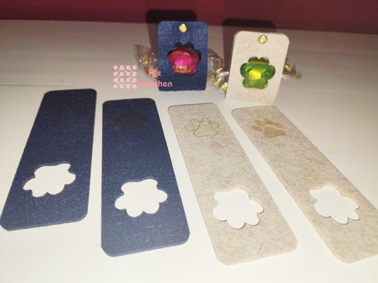 Aufsteller Mini small Ausschnitt und Gravur Pfote gemischt Sparset 10 Stück (eine Farbe) Stückpreis ab 0,57 € zzgl. 19% MwSt.