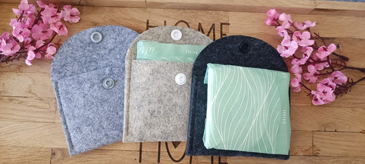 Hygienetäschchen (Damenbinde), 4 er Set Stückpreis ab 1.16 Euro zzgl. 19% MwSt.