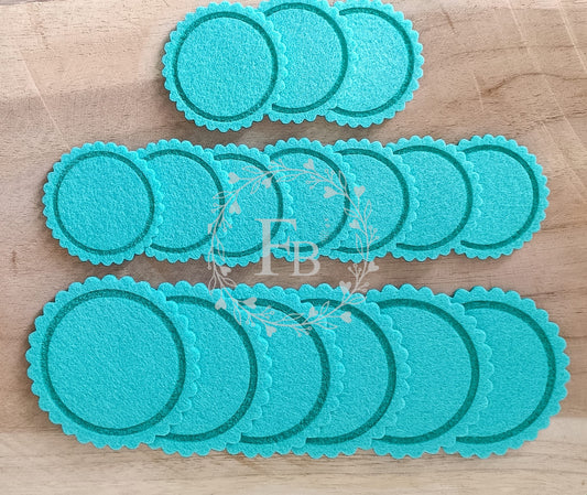 Kreis mit graviertem Ring 5 cm 10er Set Stückpreis ab 0.28 Euro zzgl. 19% MwSt.