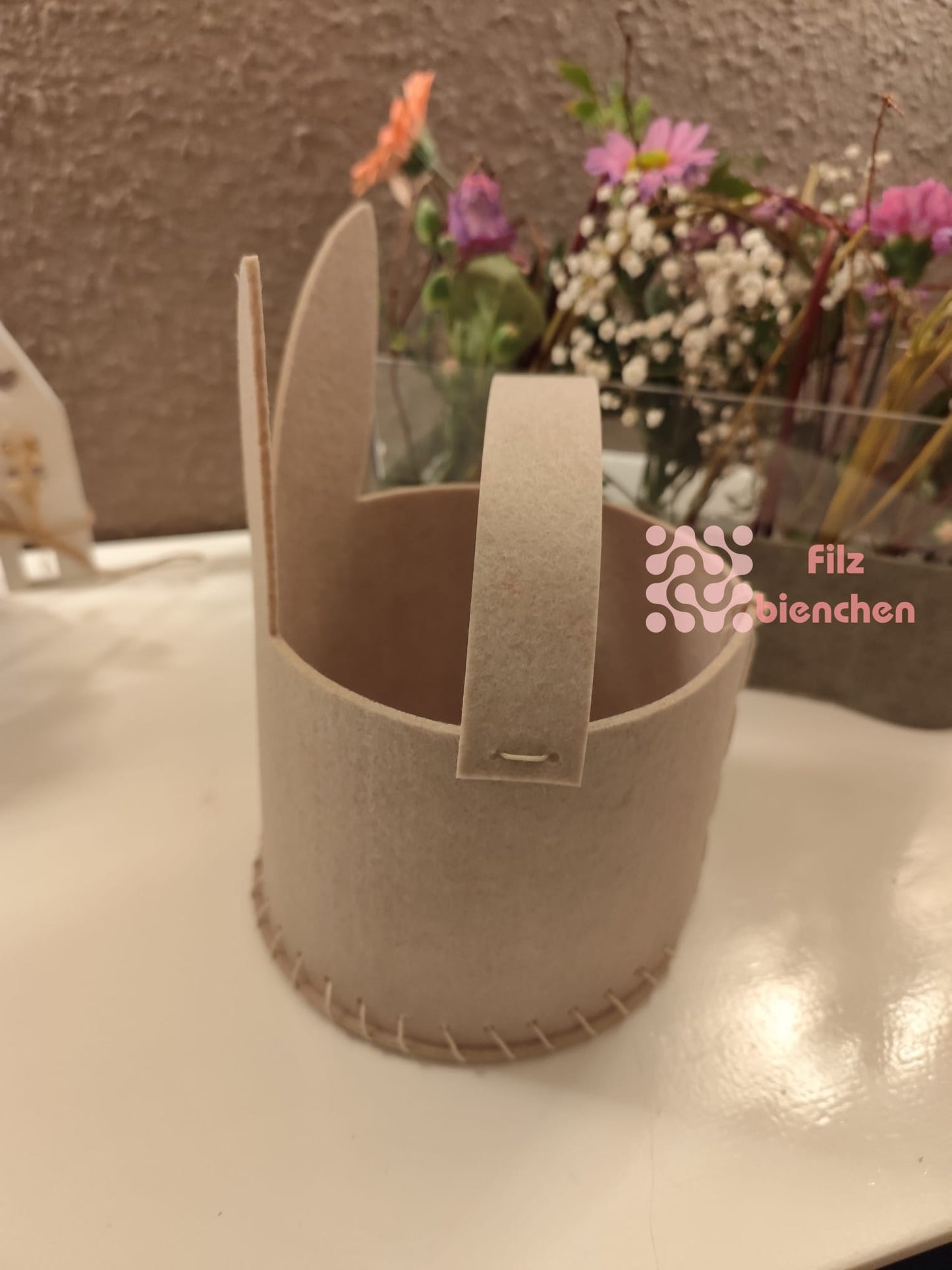 Korb mit Ohren groß+ klein Bastelset