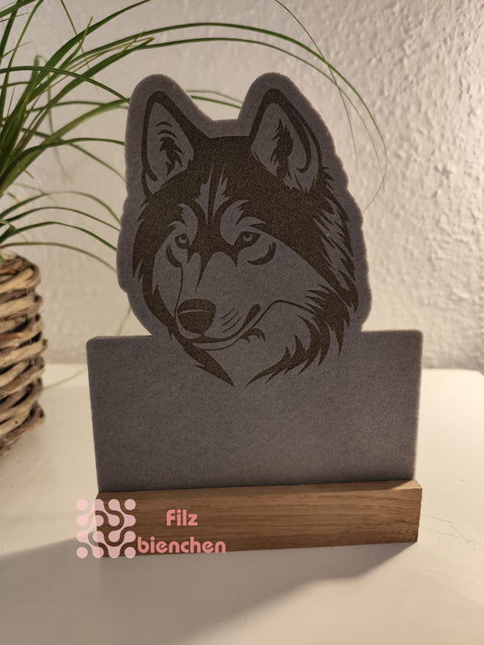 Husky graviert mit Rechteck, 2er Set , Stückpreis 2,20€ zzgl. Mwst