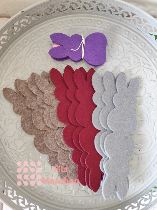 Schokoriegelhäschen 32ger Set GEMISCHTE FARBEN Stückpreis ab 0,25€ zzgl. Mwst.