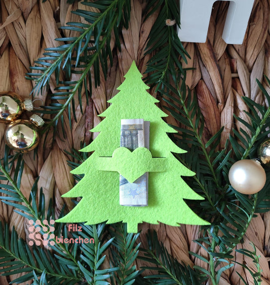 Tannenbaum 2024, mit Schlitz Geld 27er Set Stückpreis ab 0.55 Euro zzgl. 19% MwSt.