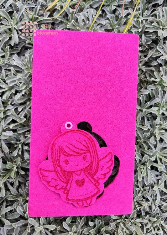 Karte mit Anhängerausschnitt Engelmädchen (Markenelfe1) 3er Set MIT GRAVUR Stückpreis ab 1.31 Euro zzgl. 19% MwSt.