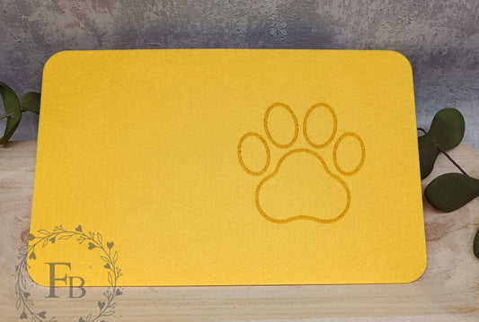 Untersetzer Tasse Pfote teilgraviert