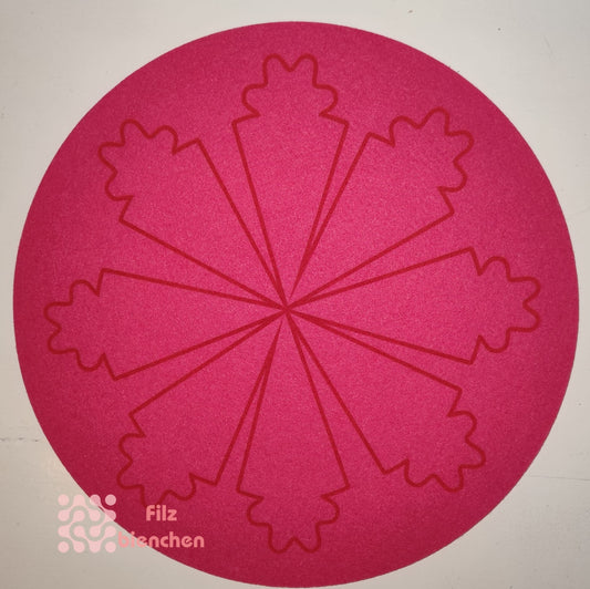 Platzdeckchen Rund gravur Schultüte 30 cm Durchmesser