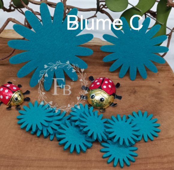 Blume B und C, Streugut 40 Stk. mit Farbwahl Stückpreis ab 0.11 Euro zzgl. 19% MwSt.