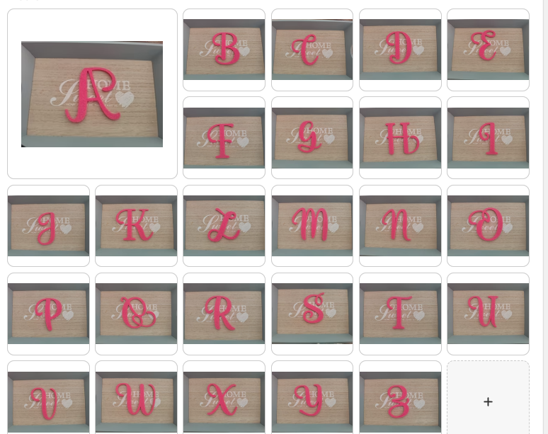 Alle Buchstaben von A-Z 8 cm 26ger Set SCHREIBSCHRIFT Stückpreis ab 0,21€ zzgl. 19% MwSt.