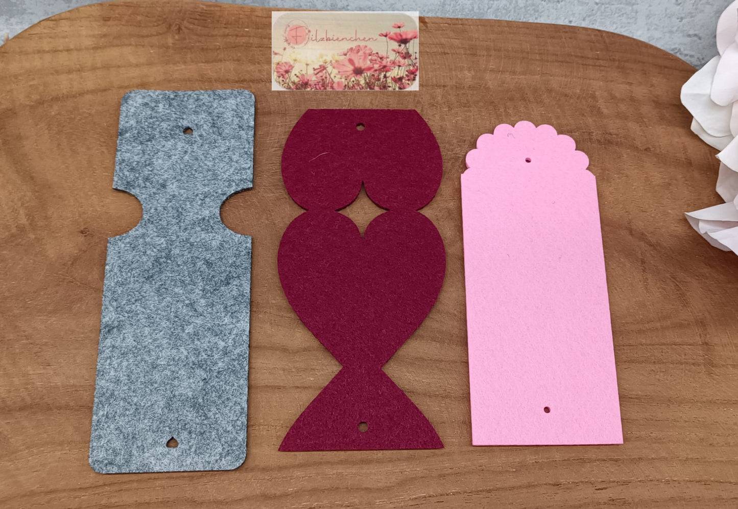 Anhänger Schlüsselbund mit Loch 10er Set ungenäht (Ring wird mit einem Gummi angenäht) ab 0,44€ pro Stück zzgl. 19% MwSt.