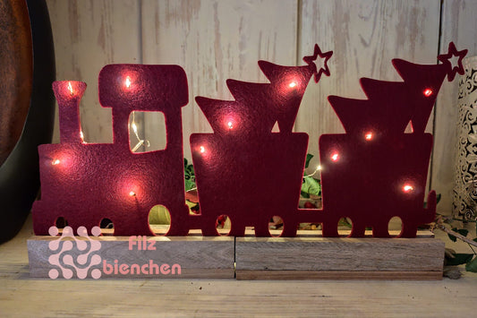 Weihnachtszug groß für 20 er Lichterkette, Bastelset