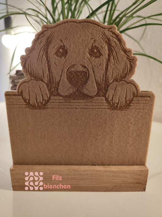 Golden Retriever graviert mit Rechteck, 2er Set , Stückpreis 2,20€ zzgl. Mwst