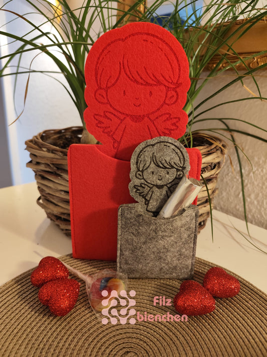 Engeljunge graviert Täschchen klein 2er Set, Stückpreis 1,30€ zzgl. Mwst.