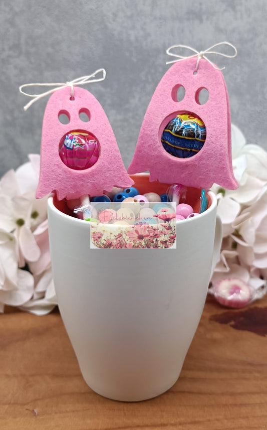 Lollifigur Geist groß für Lolli oder Schokoladenkugel (8er Set) Stückpreis ab 0.65 Euro zzgl. 19% MwSt.