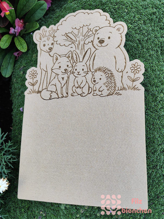Türschild Waldtiere groß