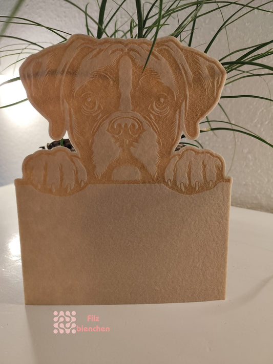 Türschild gravierter Boxer