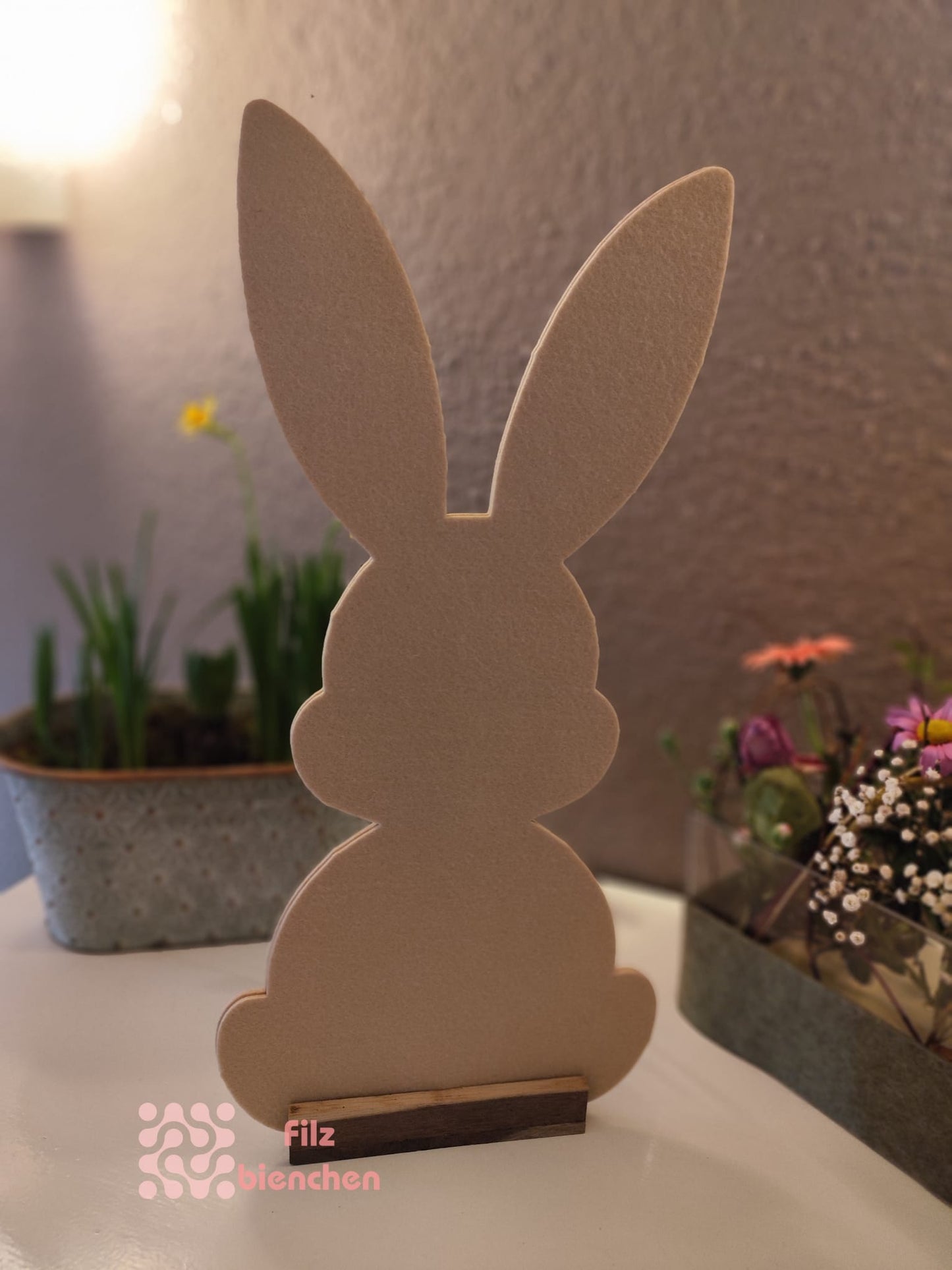 SPARSET OHNE FARBWAHL!! Hase sitzend Bastelset mit Holzklötzchen und Stäbchen---30 cm--- 10 er Set, Stückpreis 0,84 Euro zzgl. 19% MwSt.