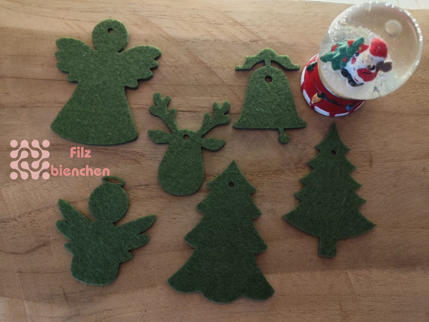 Anhänger Weihnachten (Platte) mit Loch, Stückpreis 0,10 € zzgl. Mwst.