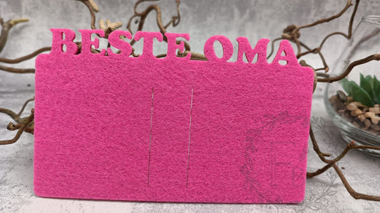 Karte mit Text "Beste Oma" 3er Set Stückpreis ab 1.45 Euro zzgl. 19% MwSt.