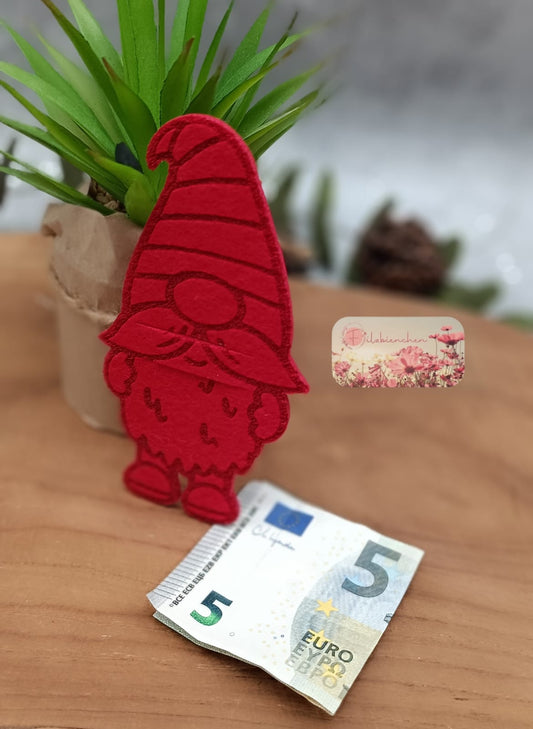 Wichtel B Graviert mit Schlitz Geld