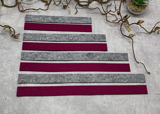 Filzstreifen für Schlüsselanhängerklemmen 2,50/34 cm 10 er Set Stückpreis ab 0.52 Euro zzgl. 19% MwSt.