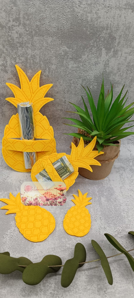 Ananas Graviert mit Schlitz Geld
