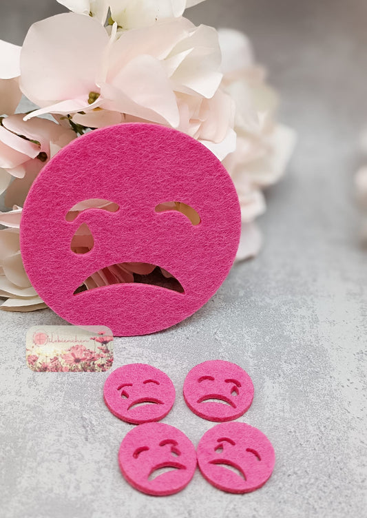 Smileys traurig 8 cm (10er Set) Stückpreis ab 0.26 Euro zzgl. 19% MwSt.