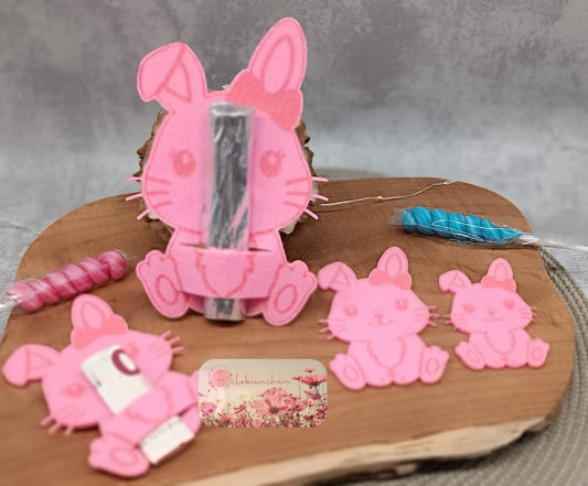 Hasenmädchen graviert 10 cm (10er Set) Stückpreis ab 0.61 Euro zzgl. 19% MwSt.