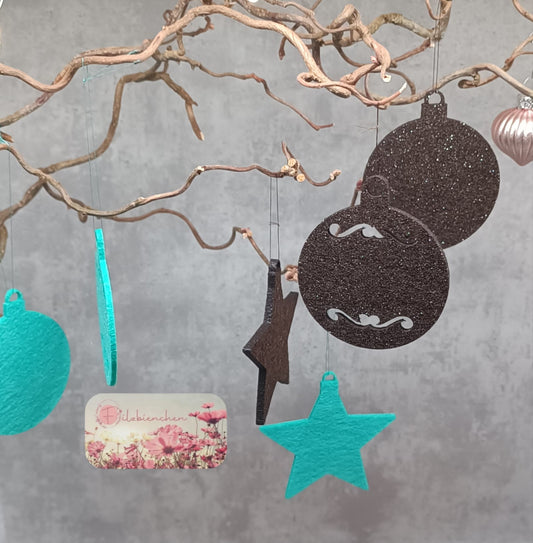 Weihnachtsanhänger Stern 8 cm (10er Set) Stückpreis ab 0.26 Euro zzgl. 19% MwSt.