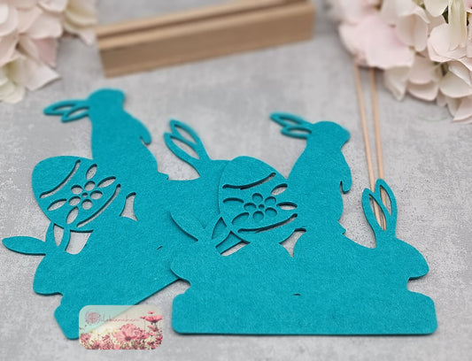 Hasen mit Ei (mit Ausschnitt), 2 er Bastelset mit Holzständer Eiche Natur Stückpreis ab 3.14 Euro zzgl. 19% MwSt.